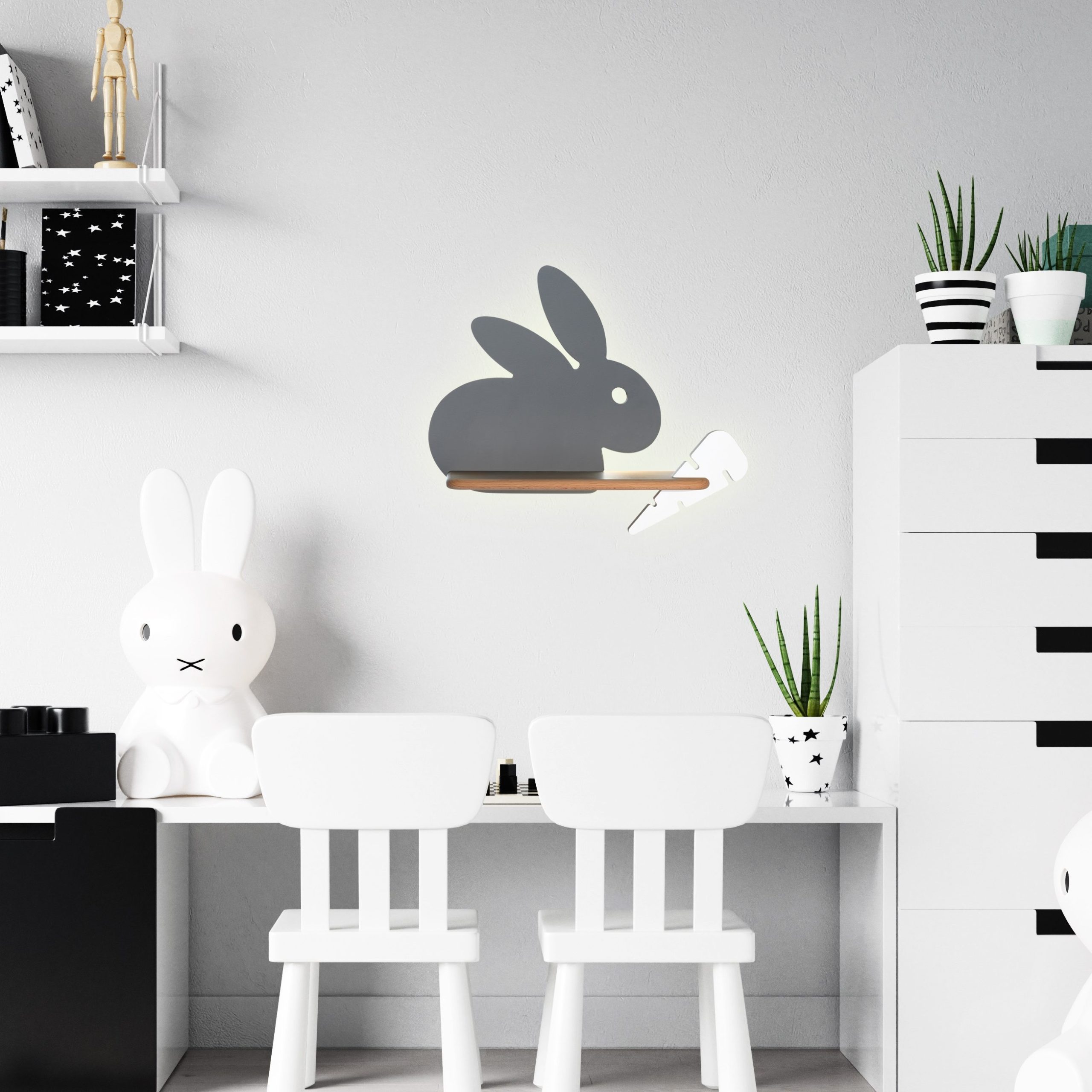 Rabbit Wall Light with Shelf - Image 2