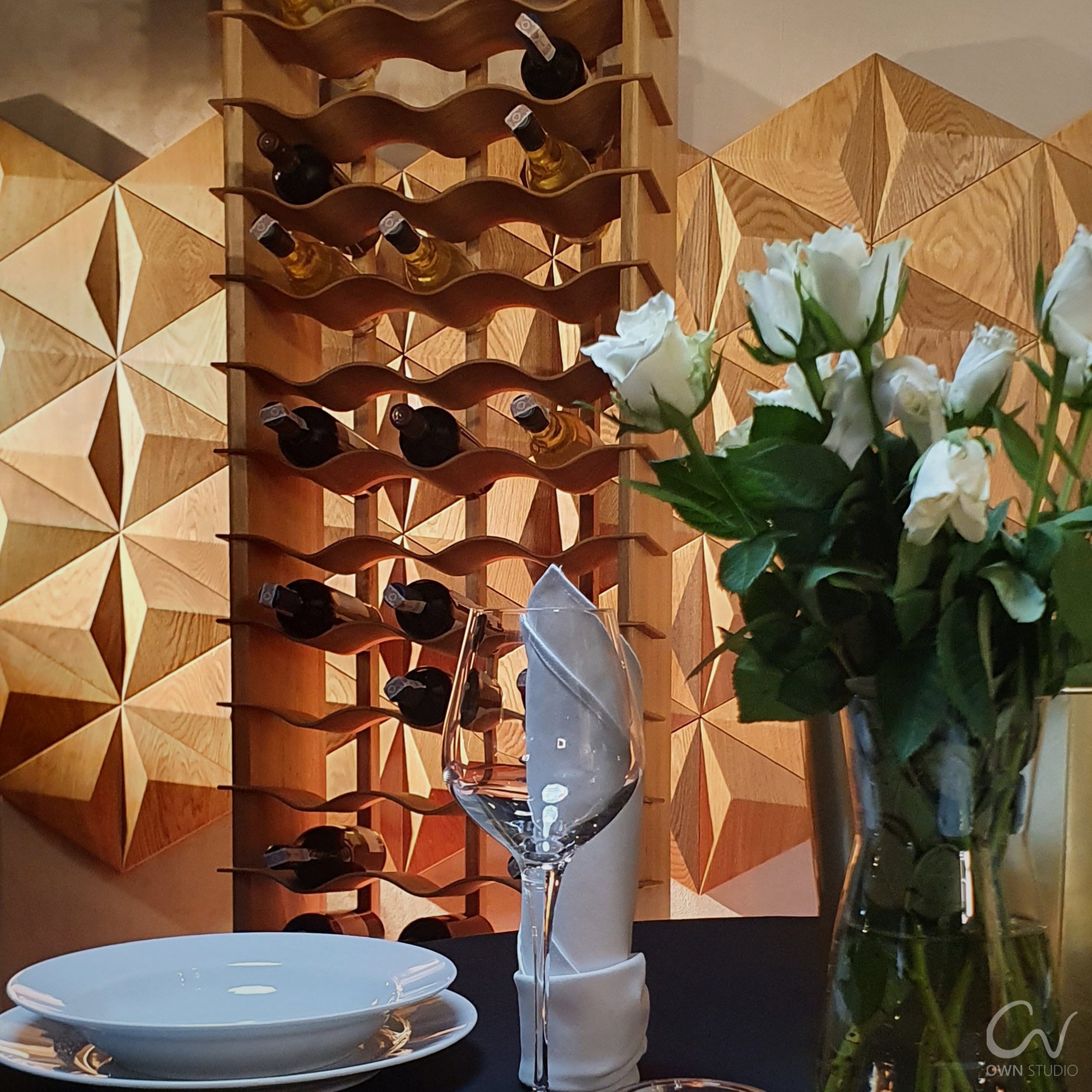 Wave Tall Wine Rack at Bespoke Fine Furniture & Interiors