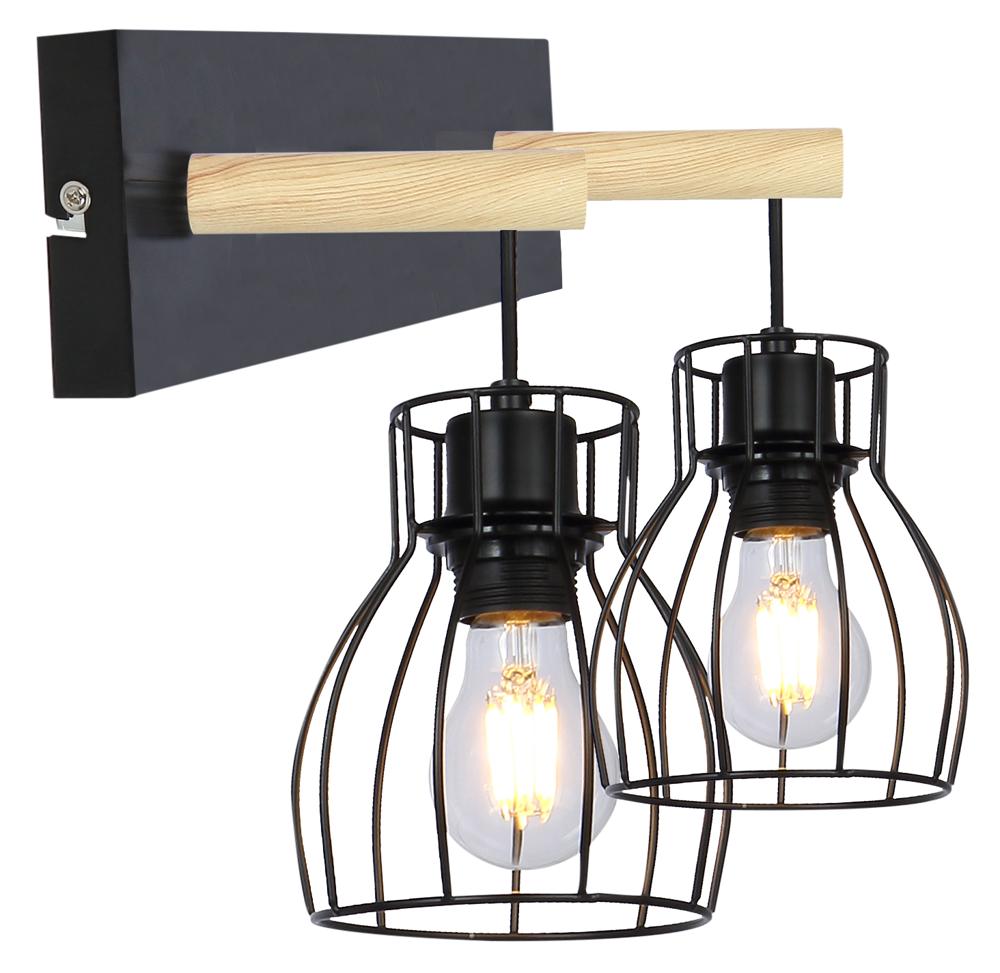 Bernita Wall Light 2X60W E27 Black