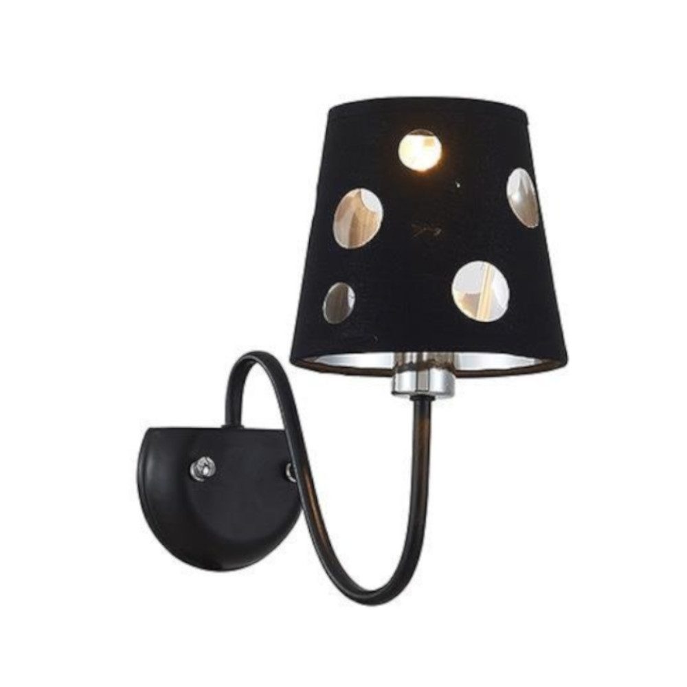 Batley Shaded Wall Light Black