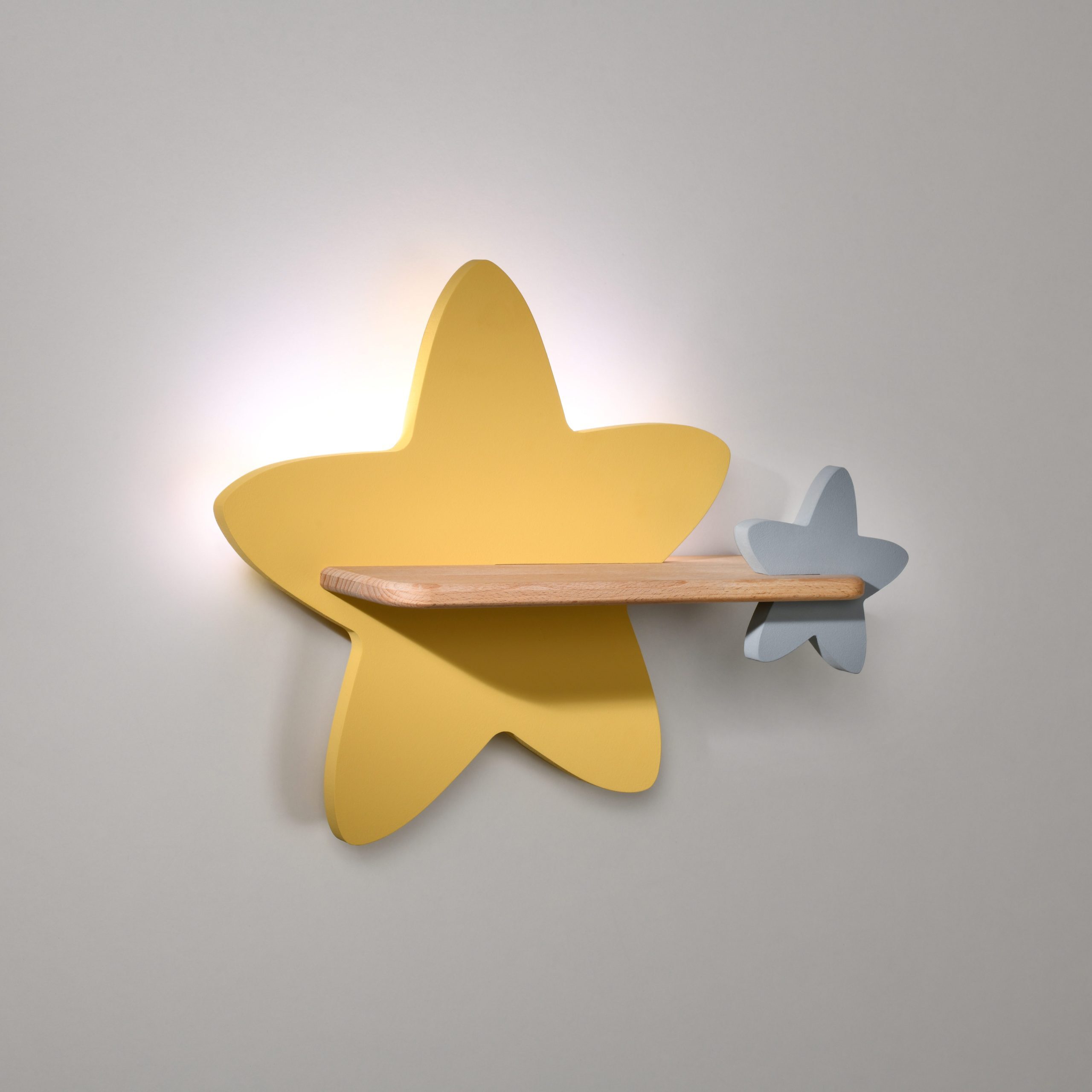 Wooden Kids’ Lamps with Shelf