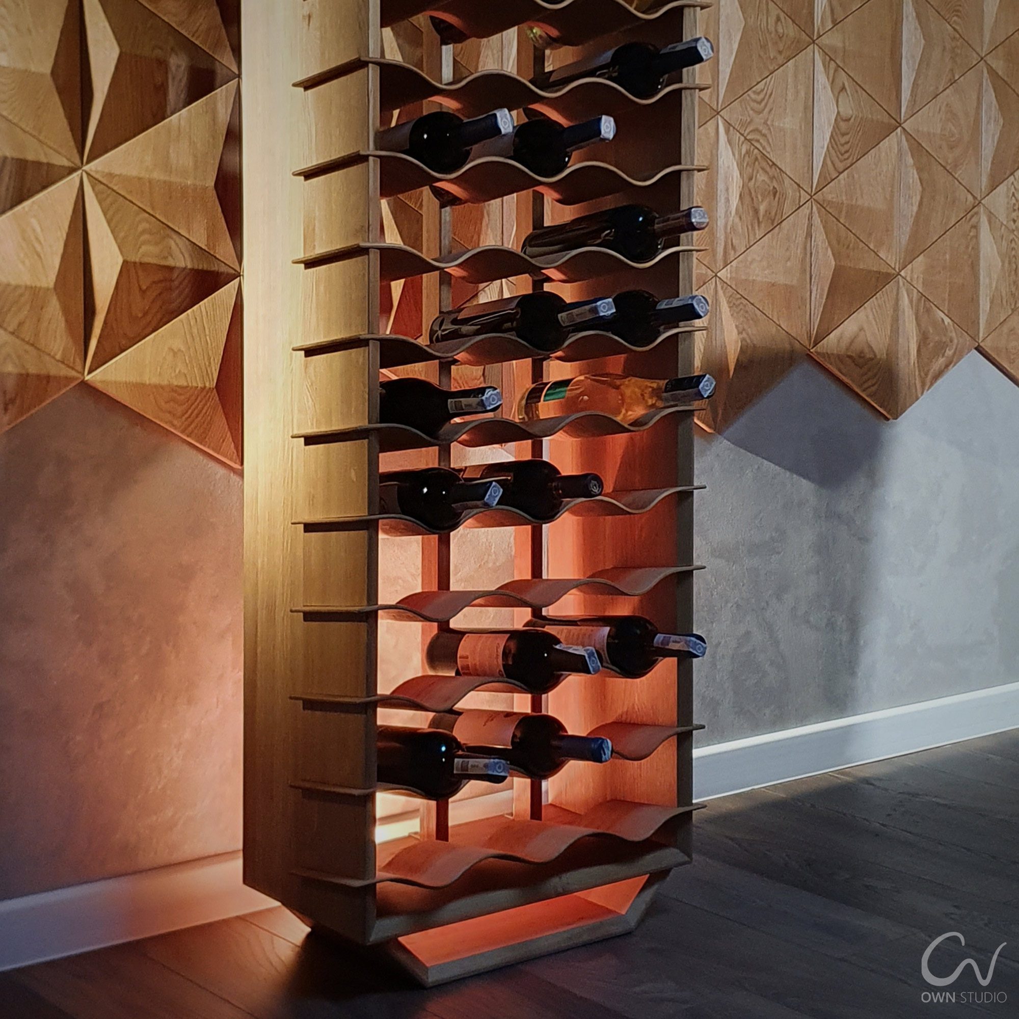 Wave Tall Wine Rack